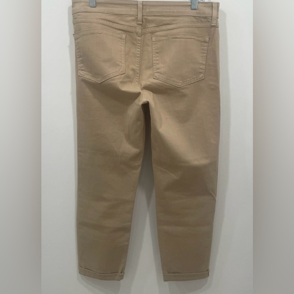 NYDJ Jeans Size 8 Tan Color Tuck Technology Straight Leg Fit Ankle Flattering - Picture 5 of 11